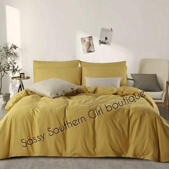 ⭐🆕 Boho vintage banana sunrise yellow duvet cover set - Picture 4 of 13